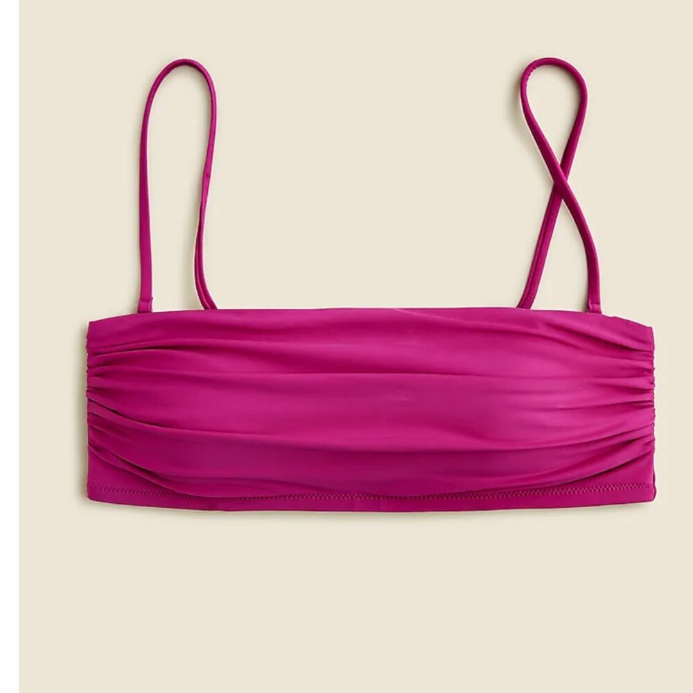 J.Crew Ruched Bandeau Bikini top - M